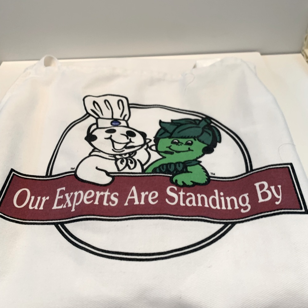 Vintage Pillsbury Doughboy and  Little Green Giant Sprout Apron